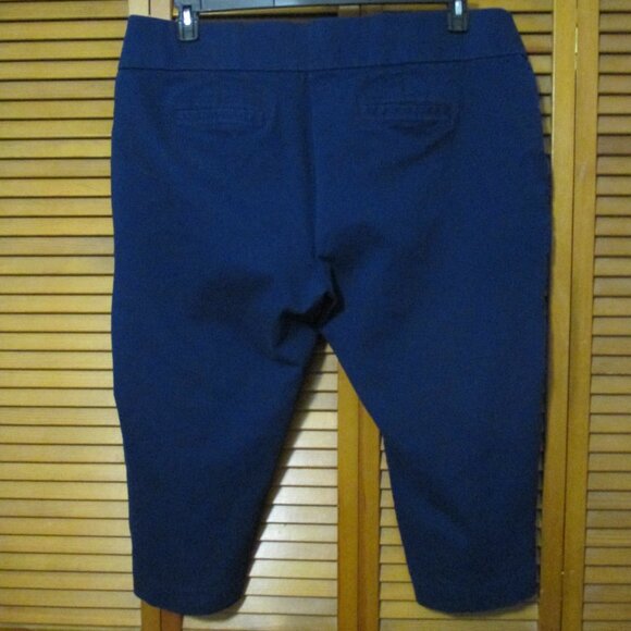 St. John's Bay navy capris pull on elastic waist, soft, stretchy size 24W - Picture 7 of 8
